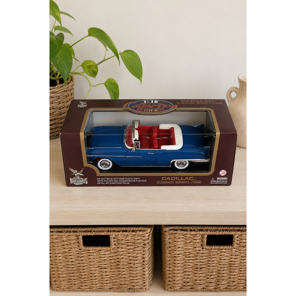 Road Legends 1958 Cadillac Eldorado Biarritz 1:18 Diecast Model Blue New In Box